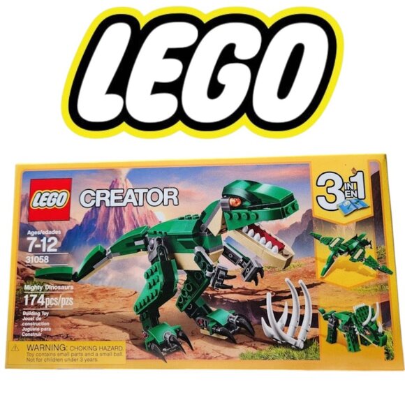 NEW LEGO Creator 3-in-1 Lego Dinosaurs 31058 T Rex, Triceratops, Pterodactyl T-R - Picture 7 of 12